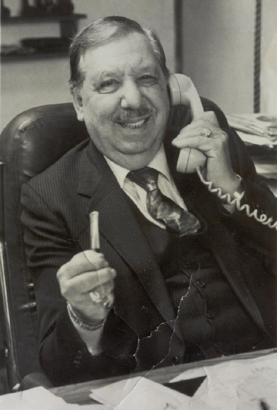 John Gillen's grandfather at his real estate office desk in Brooklyn, New York